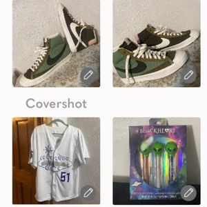 NIKE hi-tops multi-color sz7+💋balm+👽area 51 jersey LV XL